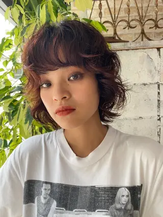ミディアム パーマ 【韓国レイヤー特化 ハッシュカット】のヘアスタイル
