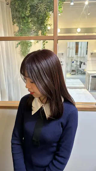 ミディアム カラー MASHU Grandvase所属・めい/透明感カラー /似合わせカットのヘアスタイル