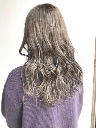 ミディアム カラー ボブ/ハイトーン 立川loose 下田のヘアスタイル