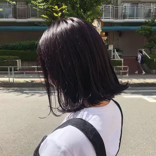 ミディアム カラー ヘアアレンジ 酸性縮毛矯正🧴韓国 レイヤー/髪質改善のヘアスタイル
