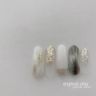 ロング ネイル espoir. muのネイルデザイン