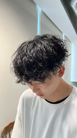 ショート パーマ メンズ 🏆メンズヘア特化 🥇代表りんぺーのヘアスタイル