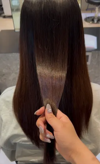 ロング 縮毛矯正/カット/ 韓国ヘア/蛯原🍤のヘアスタイル