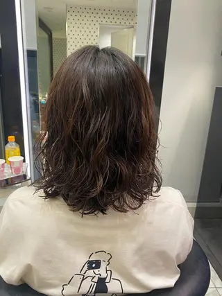 ミディアム パーマ ❤️パーマ美容師✂︎ 井口美緒のヘアスタイル