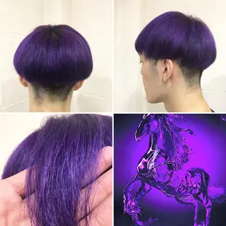 ショート カラー メンズ "PEPPU "所属・🌈推し色派手髪 ハイトーンShinのヘアスタイル