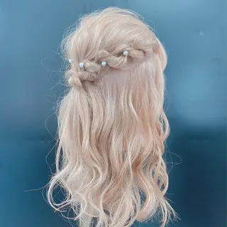 ロング ヘアアレンジ 🌟🍒ハイトーン 韓国ヘア/ユウミのヘアスタイル