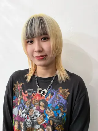 ミディアム ブリーチ／デザイン／ 🫟Rurika🫟のヘアスタイル