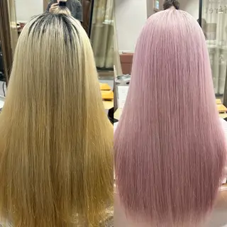 ロング カラー ウルフとハイトーン みっちー✂️のヘアスタイル