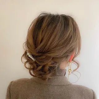 セミロング ヘアアレンジ 竹野 実優のヘアスタイル