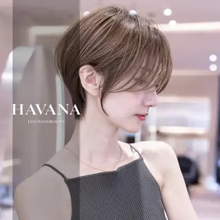 ショート カラー １HAVANA.渋谷 【レイヤー/韓国】のヘアスタイル