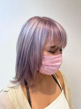 ミディアム カラー dogstar小林諒 レイヤー/パーマのヘアスタイル