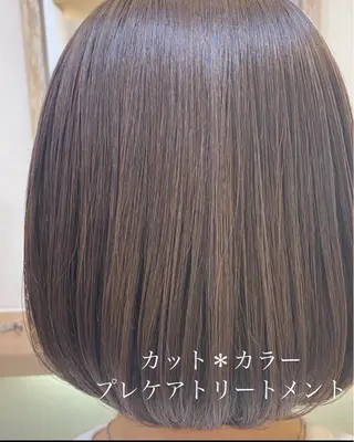ショート カラー 艶質改善/縮毛矯正 ササキナツミのヘアスタイル