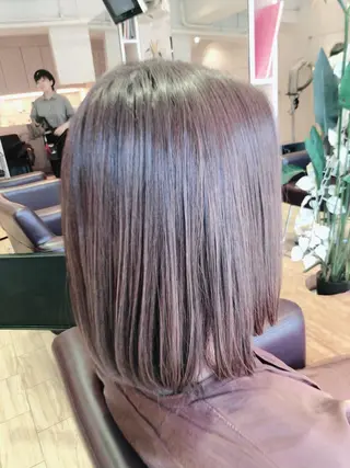 ミディアム カラー 芝田 望優のヘアスタイル
