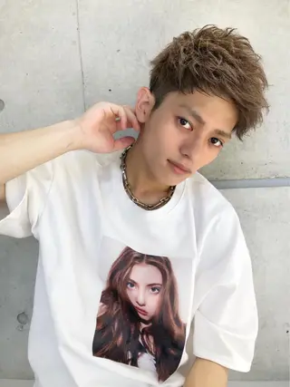 ショート カラー ヘアアレンジ メンズ 🌼原宿JUICE／ official🌼のヘアスタイル