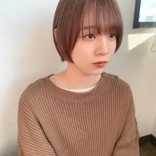 ショート カラー ✨艶ブリーチカラー ✨四ノ宮裕己のヘアスタイル