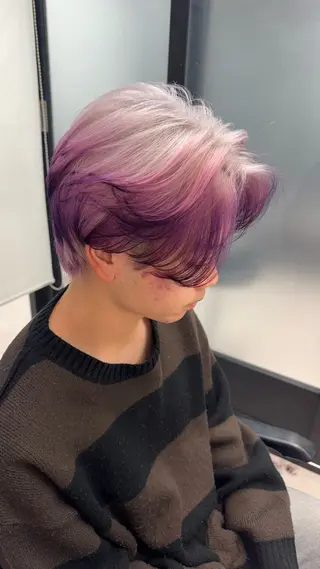 ミディアム メンズ SALOWIN 原宿 IL Salice ３F所属・Kaho【mens/ ブリーチ/パーマ】のヘアスタイル