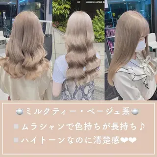 セミロング カラー ヘアアレンジ メンズ アイブロウ 韓国ヘア特化💍 tiam💍ブリーチのヘアスタイル