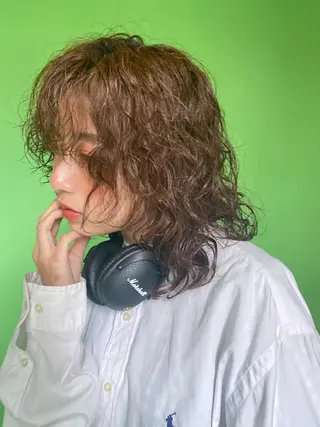 ミディアム カラー パーマ パーマ指名No1 /namiのヘアスタイル