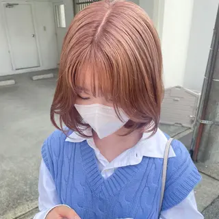 ミディアム カラー 高橋 みく/ minim 暖色のヘアスタイル