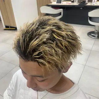 パーマ メンズ ブリーチパーマ🌍 正木天のヘアスタイル