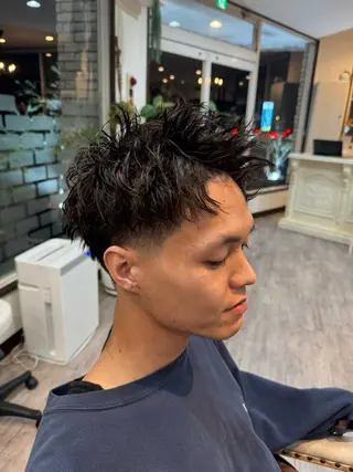 ショート パーマ メンズ パーマ/髪質改善 山口泰広のヘアスタイル