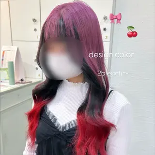 ロング カラー inq sakae所属・りん🌷︎名古屋 透明感カラー/カットのヘアスタイル