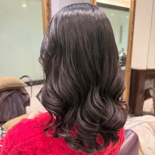 ミディアム パーマ 韓国風パーマ🌿コテ 巻き風パーマ/るいのヘアスタイル