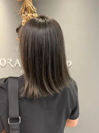 ミディアム カラー 巻ける美髪矯正/ 韓国ヘア/yutaのヘアスタイル