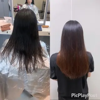 ロング Agu hair emio城陽所属・Agu peachのヘアスタイル