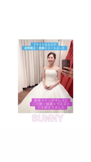 TOTAL BODY CARE SALON SUNNY所属・ブライダルエステ 美容整体・筋膜オイルのエステ・リラクイメージ