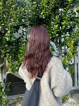 ロング カラー パーマ EcorE所属・安藤 暁のヘアスタイル