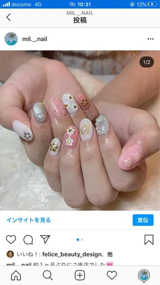 ネイル ﾐﾙﾌｨｰﾕ /Tomoeのネイルデザイン