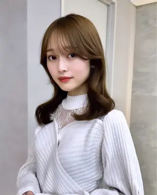 セミロング 池袋/韓国/レイヤー 髪質改善/村上けいとのヘアスタイル