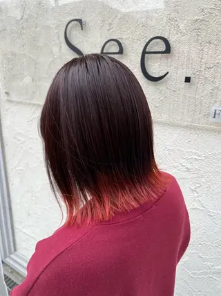 ミディアム カラー 似合わせ/ブリーチ カラー.岡田友仁のヘアスタイル