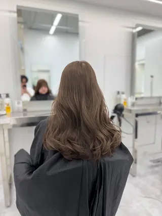 セミロング カラー 透明感 カラーしゅうじのヘアスタイル