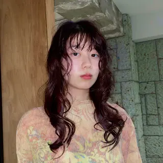 セミロング カラー スミレ／透明感 ／ハイトーン／高円寺のヘアスタイル