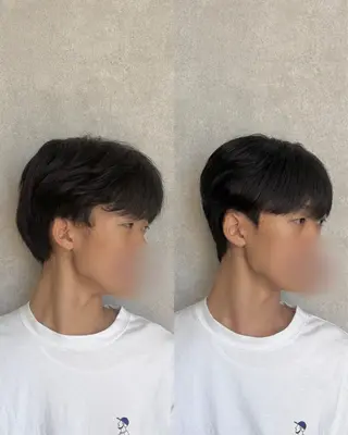 ショート パーマ メンズ 韓国メンズヘア/ ダウンパーマ/歩夢のヘアスタイル