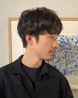 パーマ メンズ レイヤー/顔周り/ 透明感/ののか💞のヘアスタイル