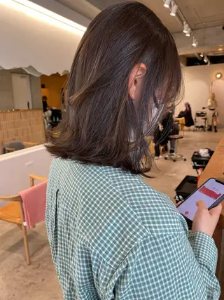 ミディアム カラー レイヤー/柔色 カラー/SAkiのヘアスタイル