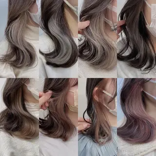 セミロング カラー 🥞ベージュ系カラー 【すずきりほ】🥞のヘアスタイル