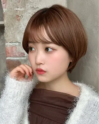 ショート カラー 💍新宿ショート 💍岩田莉奈のヘアスタイル