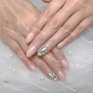 ネイル shineジェル& チップ長さだしのネイルデザイン