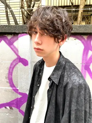 ショート カラー パーマ メンズ amie蒲田西口所属・🫧褒められ艶髪🫧 Minamiのヘアスタイル