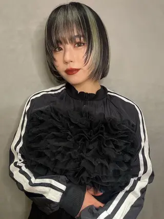 ショート カラー ヘアアレンジ MINXharajuku所属・ハッシュレイヤー MINX伊藤なず菜のヘアスタイル