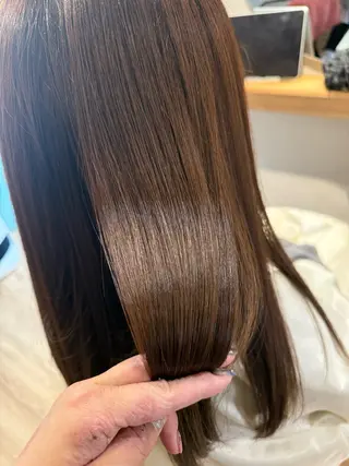 セミロング カラー otto滑川市 yukaのヘアスタイル