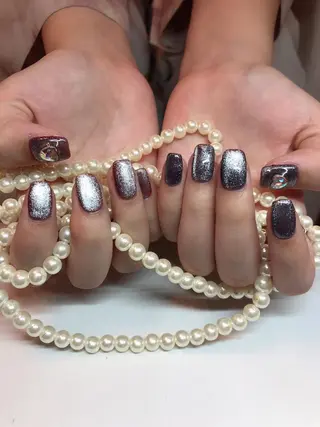 ミディアム ネイル 長さ出し専門 nynaのネイルデザイン