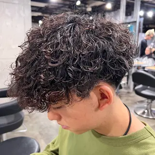 ショート カラー パーマ ヘアアレンジ メンズ キッズ 🔷横浜1のパーマ 職人🔷将太郎のヘアスタイル