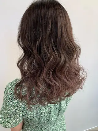 セミロング カラー 天野 開のヘアスタイル