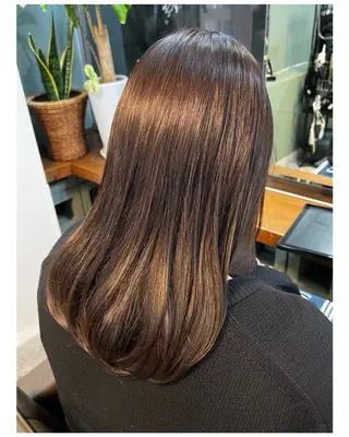 セミロング カラー 艶×透明感カラー♡ カットモデル募集中のヘアスタイル