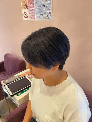 ショート なつき/ 艶カラー/縮毛矯正のヘアスタイル